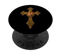 Cristo e l'Ungheria - Croce cristiana ungherese PopSockets PopGrip Adesivo