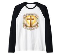 Cristo è risorto Veramente, è risorto Cristiano Pasquale Donna Maglia con Maniche Raglan