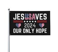 Cristo Gesù salva bandiera Solo Gesù salva bandiera Gesù Dio benedica Usa America Gesù 2024 Bandiera della nostra unica speranza 3x5 piedi con occhielli in metallo Bandiere Banner Cartello da giardin