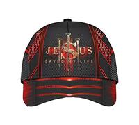 Cristo Mi Ha Salvato La Vita Rosso Nero Uomo Donna Tappo Sportivo Regolabile Cappellino da Baseballberretto Casual Snapback-Cappello per Caccia Golf Che Corre