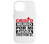 Cristo murió por mí, ahora vivo por Él. Powerful Bible Verse Custodia per iPhone 14
