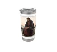 Cristo nel deserto Dipinto di Ivan Kramskoy Bicchiere termico in acciaio inox doppia parete