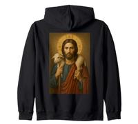 Cristo Ortodosso L'icona del Bravo Pastore - Agnello di Dio Felpa con Cappuccio