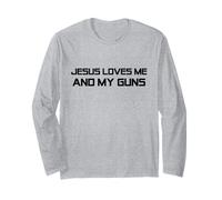 Cristo Patriottico del Secondo emendamento - Gesù AMA Me e Le Mie Armi Maglia a Manica