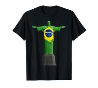 Cristo Redentore - Bandiera del Brasile Maglietta