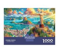 Cristo Redentore_Brasile Puzzle 1000 Pezzi, Jigsaw Puzzle Per Adulti E Ragazzi Dai 14 Anni in Su, Gioco Di Puzzle 38x26cm/1000pcs