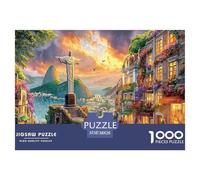 Cristo Redentore_ Brasile Puzzle 1000 Pezzi Puzzle Impossibile 1000 Pezzi Gioco Di Sfida Intellettuale 38x26cm/1000pcs