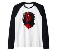 Cristo Rojo Religioso Jesucristo Salvador Redentor Mesías Maglia con Maniche Raglan