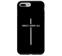 Cristo sopra ogni croce - fede cristiana minimalista Custodia per iPhone 7 Plus/8 Plus