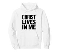 Cristo Vive in Me Cristiano Felpa con Cappuccio