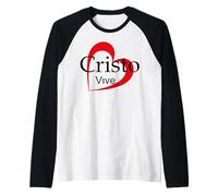 Cristo Vive, Jesus Christian Bible Verse Sayings, Faith Maglia con Maniche Raglan