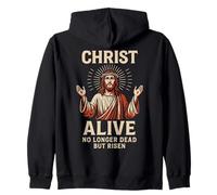 Cristo Vivo Non più Morto ma risorto Gesù Ressurection Art Felpa con Cappuccio