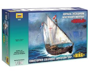 Cristoforo Colombo Caravella Expedition Ship Caravel Nina 1:100 Model Kit ZVEZDA