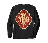 Cristogramma Croce IHS - Simboli cristiani cattolici Maglia a Manica