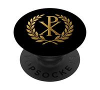 Cristogramma della croce cristiana Chi Rho PopSockets PopGrip Adesivo