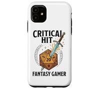 Critical Hit D20 Dice Fantasy Gamer RPG Spada da tavolo Custodia per iPhone 11