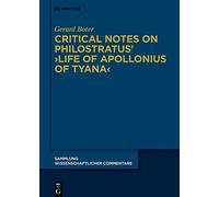 Critical Notes on Philostratus' Life of Apollonius of Tyana