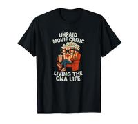 Critico cinematografico Non pagato Vivere la CNA Life Funny Popcorn Art Maglietta
