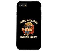 Critico di film non pagato divertente CNA infermiera vita popcorn arte Custodia per iPhone SE (2020) / 7/8