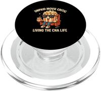 Critico di film non pagato divertente CNA infermiera vita popcorn arte PopSockets PopGrip per MagSafe
