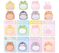 CRITIVE-SHOP 32PCS Note Adesive Animale Dei Cartoni Animati, Autoadesiva Sticky Notes, Carino Segnapagina Foglietti Adesivi, Divertente Schede Di Libri Annotazione per Casa Ufficio Scuola