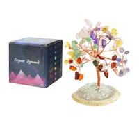 CRITIVE-SHOP Albero Della Vita Dei 7 Chakra, Cristalli Naturali Pietre Curative Decorazioni Spirituali Energia Positiva, Pietre Preziose Albero Feng Shui, Decorazioni per La Casa Regali Curativi