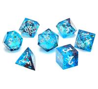CritStones Liquid Core Dice Set Mermaid's Maelstrom (7)