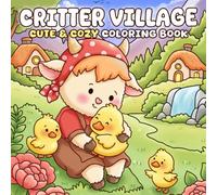 Critter Village Coloring Book: Charming Coloring Pages with Peaceful Rural Illustrations for All Ages Calm & Joy