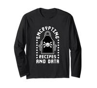 Crittografia Ricette Cyber Security Coder Cook Data Analyst Maglia a Manica