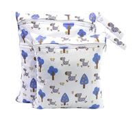 Criveple 2 Pezzi Wetbag Pannolini Riutilizzabile, Wetbag Borsa per Pannolini Lavabili, Wet Bag Borsa Wetbag Pannolini con Doppia Cerniera, Bambino Bag per Viaggi Spiaggia Piscina Gym (Blu)