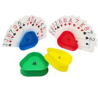 Criveple 4 Pezzi Gioco di Carte Per Bambini, Porta Carte da Gioco, Per Anziani e Bambini, Supporto Per Carte da gioco.