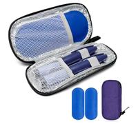 Criveple Borsa termica per insulina con 2 piatti di raffreddamento, borsa per farmaci per diabetici, borsa per insulina penna, epipi, insulina e altri accessori per il diabete, medicinali frigo in