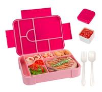 Criveple Porta Pranzo Bento per Bambini, 1330ML, Porta Pranzo Bambino/Adulti con 7 Scomparti e Posate, Per Il Pranzo, Per La Scuola, Forno a Microonde/Lavastoviglie, Con Cucchiaio, Forchetta