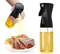 Criveple Spruzzatore olio, flacone spray per olio, 200 ml, spray per olio per cucinare, spruzzare aceto, nebulizzatore per cucinare, cuocere, grigliare, pasta, insalata (nero)