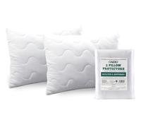 "Crizzio ® Copricuscino Trapuntato con Cerniera, Ipoallergenico, Antiacaro, Traspirante e Silenzioso Copricuscino in 100% microfibra, Standard UK 50x75 CM (Confezione da 2)