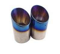 CRJIMX 1/2 Pezzi Terminale Di Scarico In Acciaio Inox Per Mazda CX-5 CX 5 CX5 KF 2013 2014 2015 2016 2017-2022 Scarico Posteriore(Blu,Doppio tubo)
