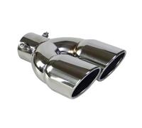 CRJIMX 1 Pezzo Doppia Uscita Terminale Di Scarico Per Auto Acciaio Inossidabile Terminale Di Scarico Silenziatore Doppio Tubo Per General Accessori Auto(Round)