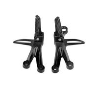 CRJIMX 2 pezzi pedane universali in lega di alluminio CNC per passeggero posteriore per accessori modifica scooter moto(NERO)