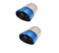 CRJIMX 2 Pezzi Per Q5 Silenziatore In Acciaio Inox Sistema Di Scarico Auto Punta Tubo Coda Gola Accessori Auto(Blu)