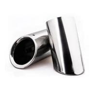 CRJIMX 2 Pezzi Tubo Terminale Di Scarico Per A1 A3 A4L A5 A6L Q3 Q5 Terminale Scarico Auto Accessori(Argento)