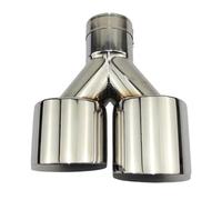 CRJIMX Accessori Auto In Acciaio Inox Terminale Di Scarico Diritto Doppia Uscita A Y Non Marcato(63mm out 89mm)
