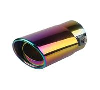 CRJIMX Accessori Auto Per Fascia Tubo Di Scarico Per Gola Terminale Per Punta Silenziatore Dorata Universal 63mm Tubo Di Scarico Modificato Acciaio Inox(Multicolore,Dritto)