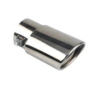 CRJIMX Accessori Auto Per Fascia Tubo Di Scarico Per Gola Terminale Per Punta Silenziatore Dorata Universal 63mm Tubo Di Scarico Modificato Acciaio Inox(Argento,Dritto)