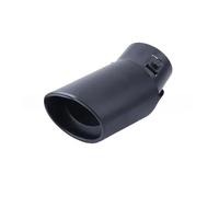 CRJIMX Accessori Auto Per Fascia Tubo Di Scarico Per Gola Terminale Per Punta Silenziatore Dorata Universal 63mm Tubo Di Scarico Modificato Acciaio Inox(NERO,Curvo)