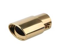 CRJIMX Accessori Auto Per Fascia Tubo Di Scarico Per Gola Terminale Per Punta Silenziatore Dorata Universal 63mm Tubo Di Scarico Modificato Acciaio Inox(Oro,Dritto)