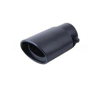 CRJIMX Accessori Auto Per Fascia Tubo Di Scarico Per Gola Terminale Per Punta Silenziatore Dorata Universal 63mm Tubo Di Scarico Modificato Acciaio Inox(NERO,Dritto)