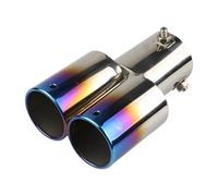 CRJIMX Automobile Tailpipe General Scarico Acciaio Inox Coperchio Modifica Silenziatore Sonoro(Blu,Dritto)