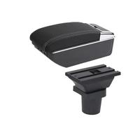 CRJIMX Bracciolo Per Toyota Per Yaris 3 Ibrida Per Yaris Per Vitz Bracciolo Auto Scatola Interno Retrofit Scatola Di Archiviazione Centrale(D3 linea bianca 7USB)