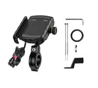 CRJIMX Caricatore Per Telefono Per Moto USB QC 3.0 36 WSupporto Per Cella Per Manubrio Con Base Montaggio Antiscivolo In Lega Alluminio