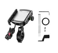 CRJIMX Caricatore Per Telefono Per Moto USB QC 3.0 36 WSupporto Per Cella Per Manubrio Con Base Montaggio Antiscivolo In Lega Alluminio